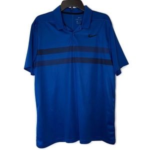 Nike mens Dri-Fit golf polo in blue size large